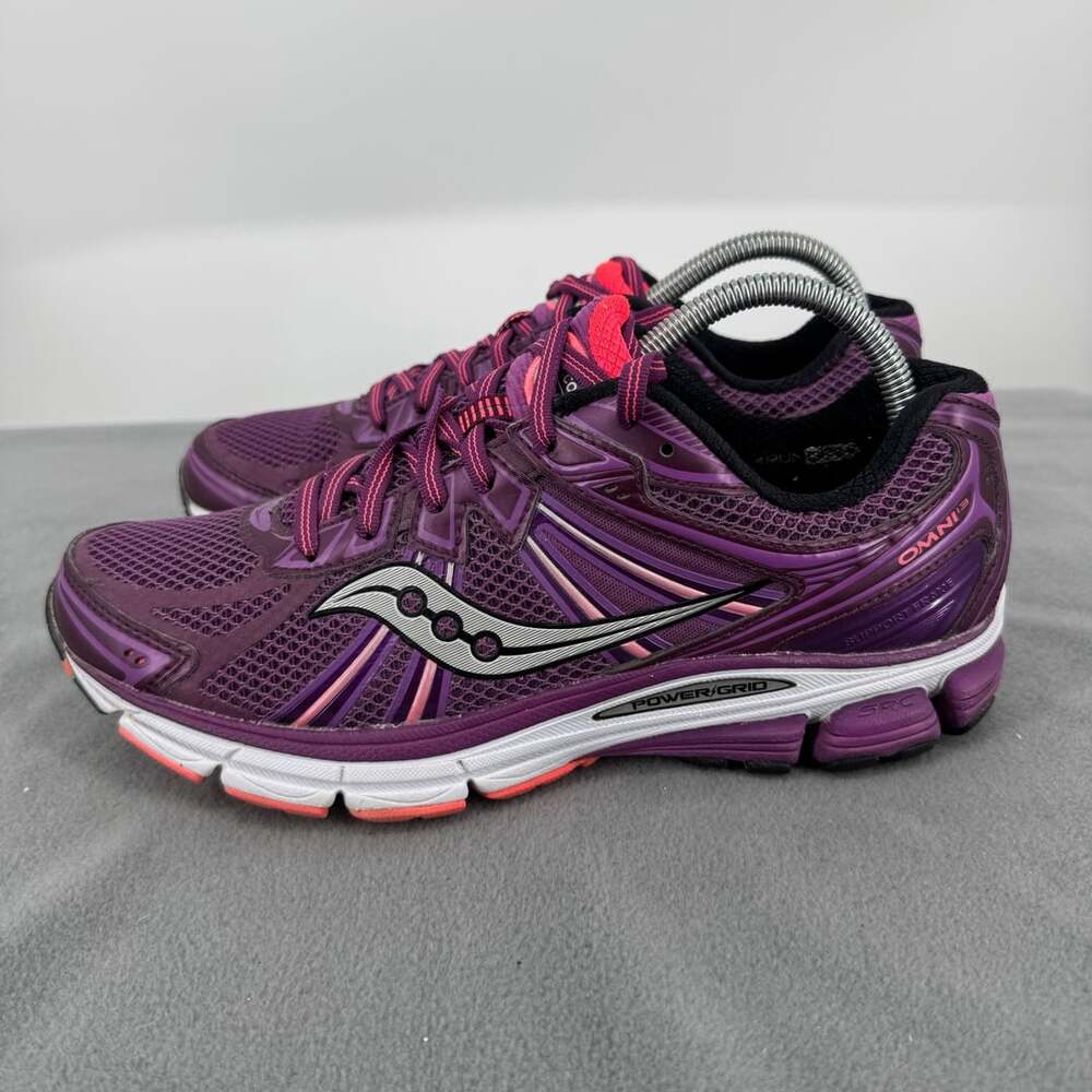 Saucony Omni 13 Womens 9.5 Purple Pink PowerGrid Stability Running Shoes